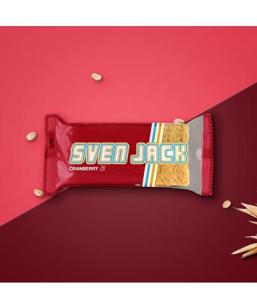 Buy Sven Jack Cranberry Energy Cake - Healthy Oatmeal Bar with Low Sugar & Long-Chain Carbs - Original Fitness Flapjack 125g (24 Pack) - International Shipping Available - Buy Online on GoSupps.com