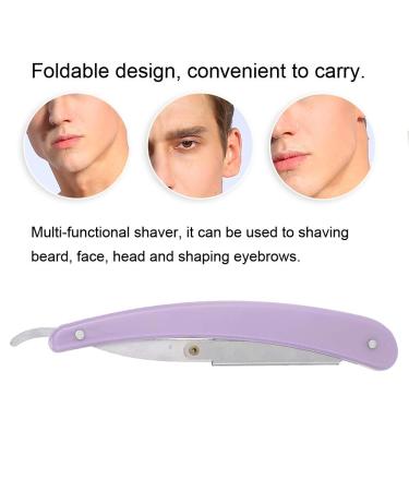 Classic Purple Razor - Retro Manual Shaving Knife for Men | Foldable Barber Razor for Hair & Beard - Buy Online on GoSupps.com