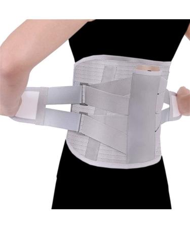 Lumbar support belts Tourmaline self-heated adjustable support straps-lower back support for men and women protective thermal belts (color: silver size: x-larg) (silver x) silver X