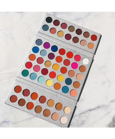63 Colors Shimmer Eyeshadow Palette - Professional Matte & Glitter Waterproof Makeup - Highly Pigmented Rainbow Shades - Buy Online on GoSupps.com