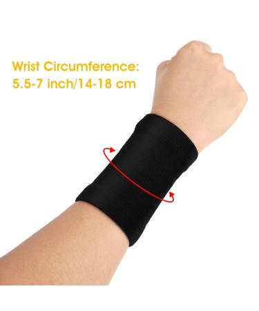 WLLHYF Wrist Compression Sleeves - 2 Pairs Carpal Tunnel Brace Comfortable Elastic Hand Support for Men & Women - Ideal for Arthritis Tendonitis Sprains & Workouts - Black - Buy Online on GoSupps.com