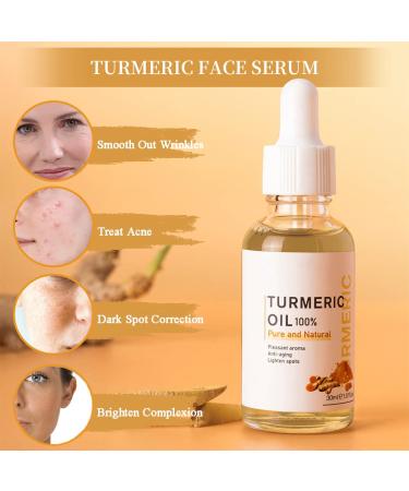 Turmeric Dark Spot Corrector Serum - Acne & Melasma Remover for Face & Body - Ginger Root Extract - 2PCS - Buy Online on GoSupps.com