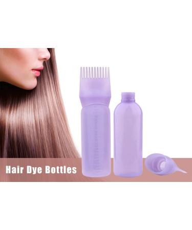 Yebeauty Hair Dye Applicator Bottle with Root Comb 3-Piece Set (Pink Purple White) | Precision Hair Coloring Tools for Perfect Application - Buy Online on GoSupps.com
