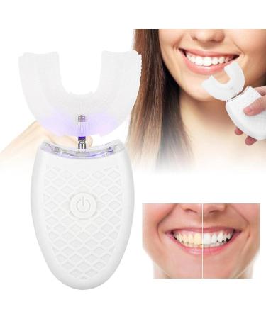 U-Shaped Electric Sonic Toothbrush for Adults | Wireless Charging Tooth Cleaner with Cold Light Teeth Whitening | Oral Care Tool for Travel & Home - White - Buy Online on GoSupps.com