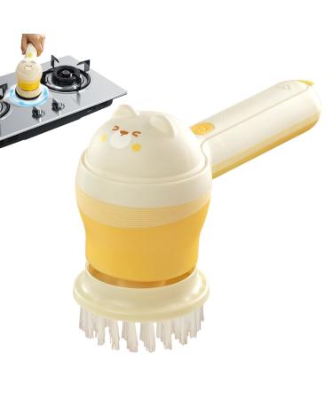 AZSUL Cordless Power Scrubber | Cleaning Electric Scrubber Brush | Cleaning Electric Brush with Replaceable Brush Heads for Bathroom Fixtures Kitchen Appliances