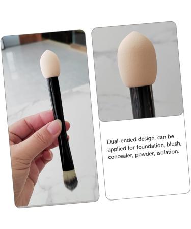 Double Head Makeup Brush Face Makeup Foundation Powder Puff for Face Blending Sponge Makeup for Foundation Cosmetic Mascara Makeup Accessories 19X2.5CM As Shown - Buy Online on GoSupps.com