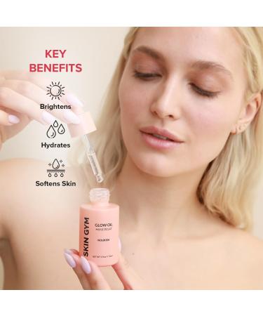 SKIN GYM Glow Oil - Brightening & Hydrating Face & Body Oil | Sunflower Sweet Almond & Sesame Oils - Shop Internationally - Buy Online on GoSupps.com