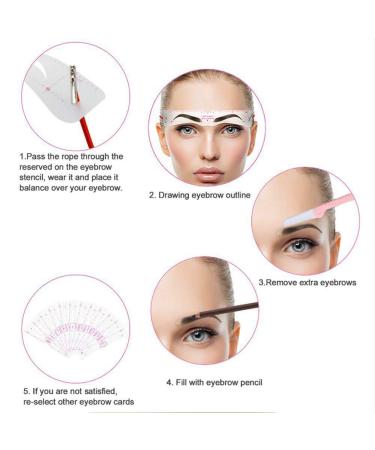 Shop Calayu Eyebrow Stencil Set | Reusable Shaping Templates & Stickers for Perfect Brows - International Shipping Available - Buy Online on GoSupps.com