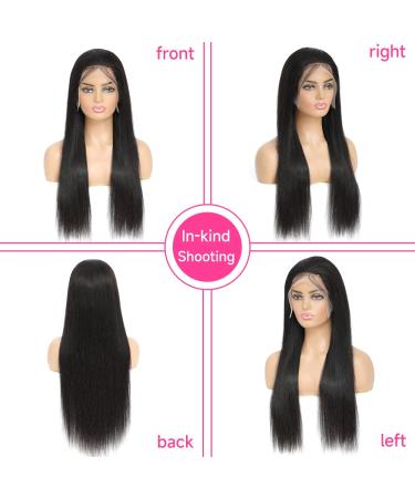 22 Inch Brazilian Virgin Human Hair Lace Front Wig | Pre Plucked | HD Transparent 13x4 Lace Frontal | 150% Density | Natural Color | For Black Women - Buy Online on GoSupps.com