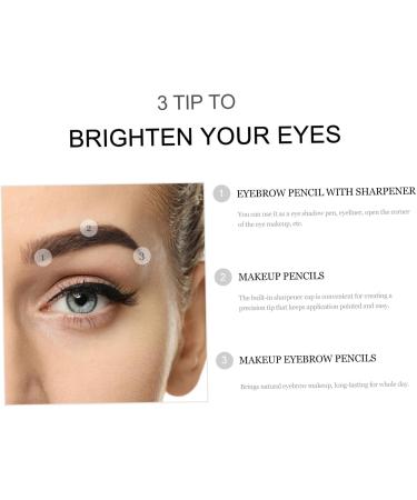 Mikinona 8pcs Sharpener Eyebrow Pencil beauty eyebrow pen Wooden waterproof eyebrow pencil 1 count (Pack of 1) Black - Buy Online on GoSupps.com