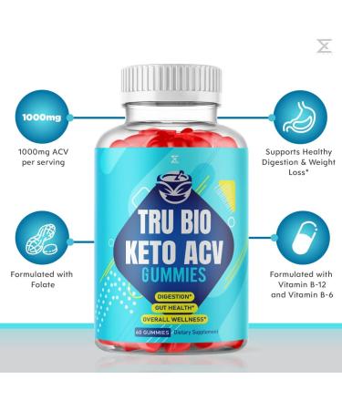Tru Bio Keto Apple Cider Vinegar Gummies for Weight Loss - Doctor Juan Fat Belly Burner - 60 Gummies - Buy Online on GoSupps.com