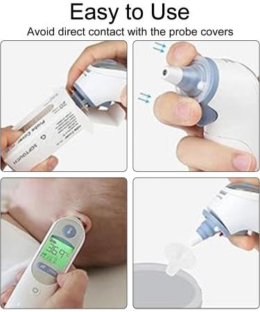 100 PCs Brown Fever Thermometer Protective Caps - Disposable Ear Thermometer Caps | Replacement for Thermoscan & Ear Thermometers - Buy Online on GoSupps.com