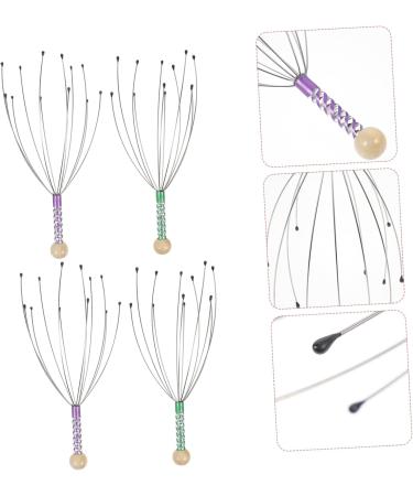 Beavorty 4-Piece Head Massage Device - Enhance Blood Circulation & Hair Stimulus | Handy Metal Scraper for Relaxation - Buy Online on GoSupps.com