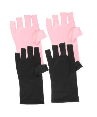 FRCOLOR UV Fingerless Gloves 6 Pairs Nail Gloves Anti-uv Gloves Uv Prevention Gloves Half Finger Gloves Uv Nail Glove Protector Manicure Gloves Fingerless Nail Supplies Polyester - Buy Online on GoSupps.com
