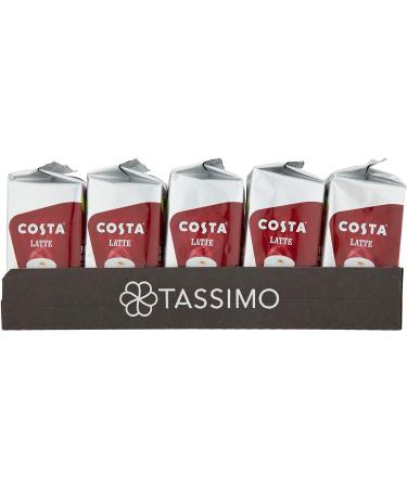 ESSENTIAL PRODUCTS Tassimo Costa Latte Coffee Pods x 8 | Pack of 5 Total 40 Capsules | Original Taste & Quality Coffee | Bring Joy to Coffee Lovers | Sold by Essential Products - Buy Online on GoSupps.com