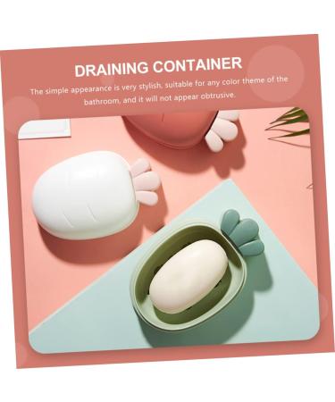 WOONEKY 2pcs Boxes Soap Box Soap Dish with Storage Shelfs Portable Paper Towel Holder Door Strike Plate Plastic Soap Holder Shampoo Draining Soap Container Drain Box With Cover Pp Travel - Buy Online on GoSupps.com