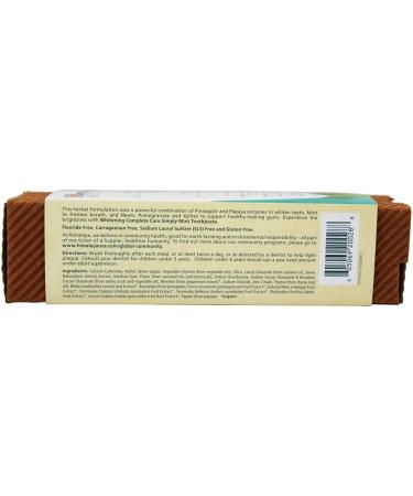 Himalaya Botanique Whitening Toothpaste Simply Mint 5.29 oz - Natural Care for Radiant Smile - Buy Online on GoSupps.com