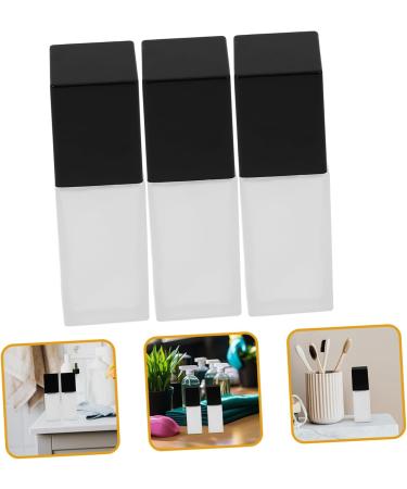 Housoutil Frosted Glass 3pcs Liquid Foundation Bottle Lotion Makeup Foundations Bottle Cosmetics Bottle Travel Essence Glass - Buy Online on GoSupps.com