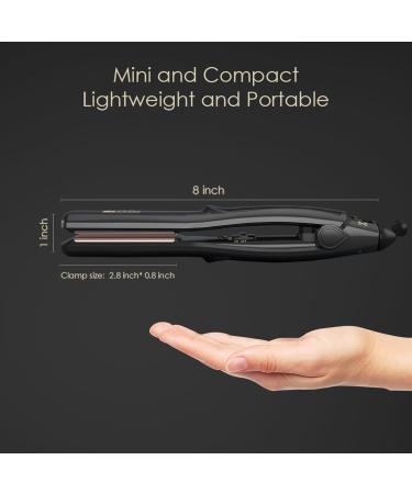 JINRI Mini Hair Straightener - Titanium Plate 200 | Travel Size Flat Iron Dual Voltage for All Hairstyles - Buy Online on GoSupps.com