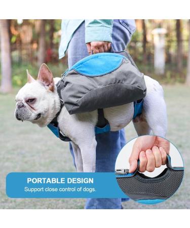 MiOYOOW Camping Dog Backpack Reflective Dog Harness Saddle Bag Multifunctional Breathable Dog Backpack with 2 Side Pockets for Hiking Camping for Small Medium Extra Large Dogs M orange - Buy Online on GoSupps.com