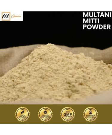 mGanna 100% Natural Purified Multani Mitti 100 g / 0.22 lbs Fullers Earth Clay Powder Cosmetic Grade | Natural Face Mask - Buy Online on GoSupps.com