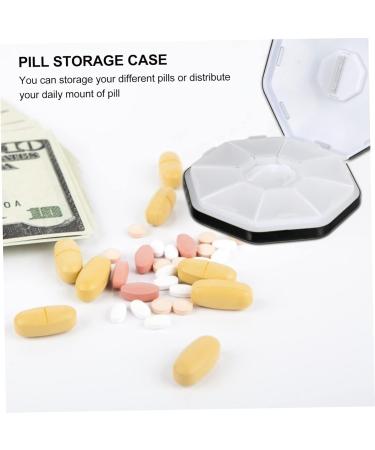 Buy Aluminum Alloy Medicine Box & Cutter | Tablet Splitter & Pulverizer - 8.7x8.7cm Black | International Shipping - Buy Online on GoSupps.com
