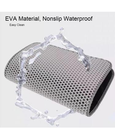 Large Cat Litter Mat 60 x 45 cm Double Layer Waterproof Litter Trapping Mat Honeycomb Large Holes Design for Scatter Control Non-Toxic Nonslip Grey - Buy Online on GoSupps.com