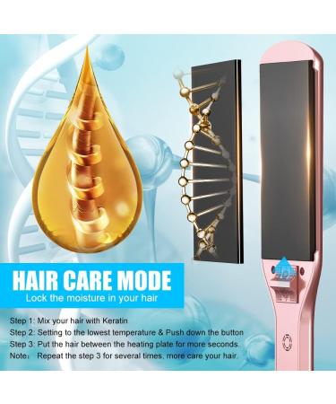 Bcway Professional Hair Straightener - Extra-Large Titanium Flat Iron - 30s Instant Heating - 5 Adjustable Temp - Anti-Static - Rose Gold - Buy Online on GoSupps.com