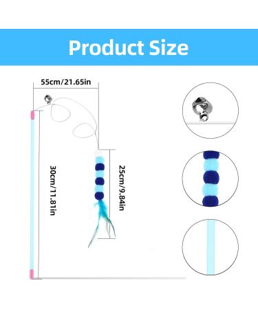 Cobee Interactive Cat Spring Toys with Bobble Ball & Bell - Soft Training Toys for Kittens - Blue - Buy Online on GoSupps.com