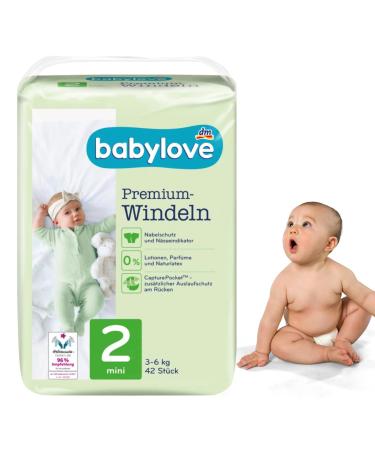 babylove diapers premium extra soft size 2 mini 3-6kg 42 pieces size 2 (42 pieces)