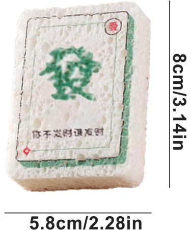 Kitchen Sponges Mahjong Design Dishes Sponge | Long-Lasting Wood Pulp Fiber Dishwasher Sponge for Kitchen Restaurants Canteens Dish Bowl Cleaning Tosier Hair - Buy Online on GoSupps.com