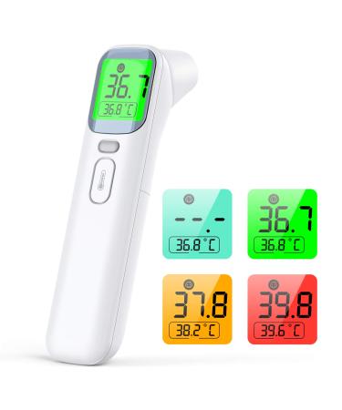 IDOIT Ear and Forehead Thermometer Digital Thermometer for Adults Baby Non Contact Infrared Medical Temperature Thermometer for Children with 40 Memory Recall Fever Alarm