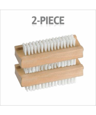 Wooden Nail Brush Double Sided Nail Brush Fingernail Cleaning Brush Dust Removal Nail Brushes Soft Bristle Nail Brushes Double-Sided Manicure Brush Ideal for Hand Toes Nail Home Salon (Pack of 2) - Buy Online on GoSupps.com