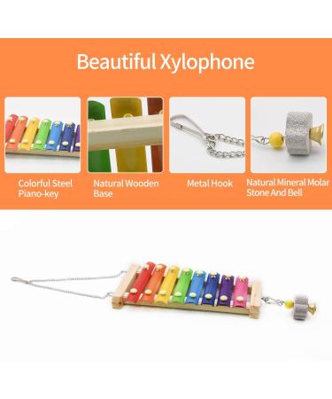 Chicken Swing and Xylophone Toys 2 Pack - Fun Entertainment for Poultry, Roosters, Hens, Chicks, Parrots, Macaws - Stress Relief for Birds - Buy Online on GoSupps.com