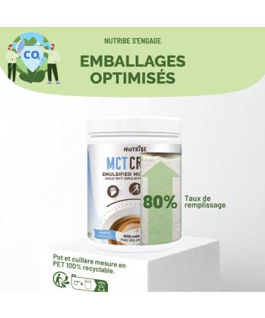 Nutribe MCT Cream 300g - Creamy MCT Oil Powder C8-C10 for Keto & Intermittent Fasting | Premium Coconut Formula - Buy Online on GoSupps.com