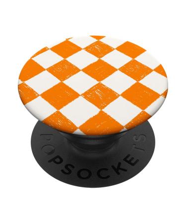 Tennessee Flag State Pride Orange White Gift Knoxville PopSockets Swappable PopGrip Black