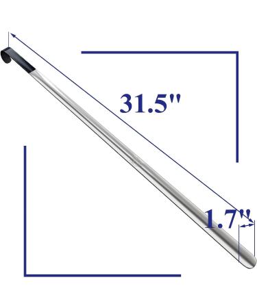 HOUNDSBAY 31.5 Extra Long Handled Metal Shoe Horn with Comfort Grip - Black - Buy Online on GoSupps.com