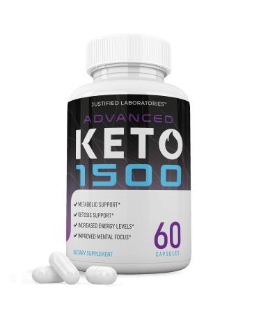 Advanced Keto 1500 Pills Includes Apple Cider Vinegar goBHB Exogenous Ketones Advanced Ketogenic Supplement Ketosis Support for Men Women 60 Capsule 60 Count (Pack of 1)