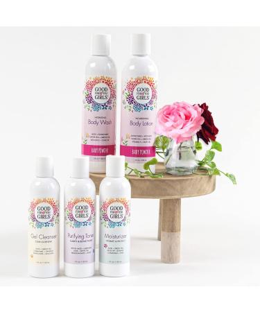 Good For You Girls Gift Set for Face & Body - 5-Piece Gel Cleanser Toner Moisturizer Body Wash & Lotion - Perfect International Shipping - Buy Online on GoSupps.com