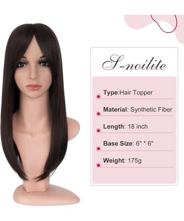 S-Noilite 18 Hair Topper for Women - Big Base Clip-in Hair Extension for Thinning Hair and Hair Loss - Fringe Hairpiece and Wig Alternative - 6A Quality - Buy Online on GoSupps.com