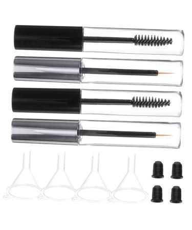Beatifufu 12pcs Transfer Pipettes Clear Eyelash Mascara Eyeliner Tubes with Wands Empty Clear Mascara Funnel