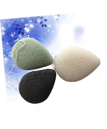 POPETPOP 3pc Exfoliater Black Shiesty Facial The Sponge The Female Green Face Stencils Clean Charcoal Sponge Lip Balm Tubes Charcoal Sponge Shandong Skin Care