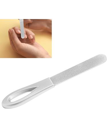 Stainless Steel Nail File Double Sided Design Portable for Travel Home Use Silver - Buy Online on GoSupps.com