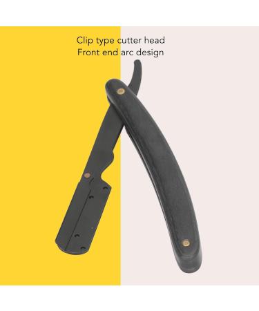 Premium Black Razor Wood & Swing Lock Razor for Precision Barbering | Barber Bart Klinge Rack - Perfect for Men's Grooming - Buy Online on GoSupps.com