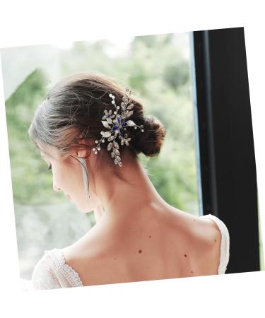 MAGICLULU Artificial Pearl Headdress Rhinestone Hair Accessories Elegant Photo Props Flower Design Hair Comb Bridal Hair Decoration - Buy Online on GoSupps.com