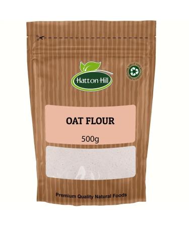 Oat Flour 500g by Hatton Hill Low-Carb Oat Flour with Protein & Dietary Fiber Vegan for Baking Cooking & More Non-GMO