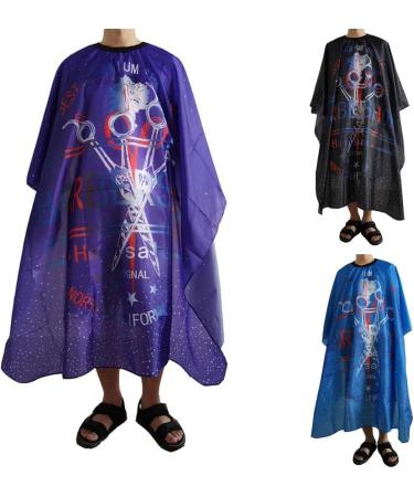 DIY Scissors Pattern Haircuts Hairdresser Cape - Black Hair Dye Cutting Apron for Salon & Home Use - Buy Online on GoSupps.com