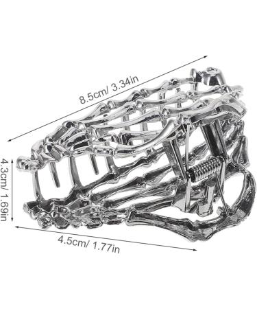 Beavorty Skeleton Metal Hair Clips Alloy Hair Clips Gunmetal Skull Metal Hair Clip Hair Styling Accessories for Thin Hair Punk - Buy Online on GoSupps.com