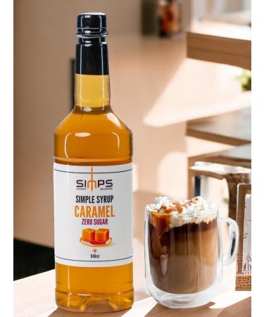 Simps Modern Beverage Zero Sugar Caramel Syrup Sugar Free Coffee Syrup 946 mL - Buy Online on GoSupps.com