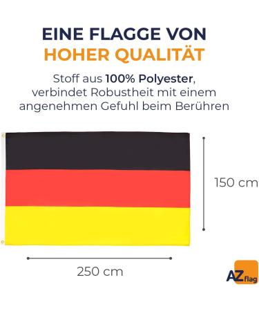 Buy AZ FLAG Germany Flag 250x150cm - Premium Quality German Flag for International Shipping - Buy Online on GoSupps.com